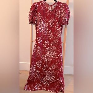 Reformation floral red dress